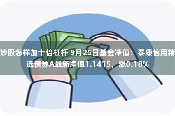 炒股怎样加十倍杠杆 9月25日基金净值：泰康信用精选债券A最新净值1.1415，涨0.18%