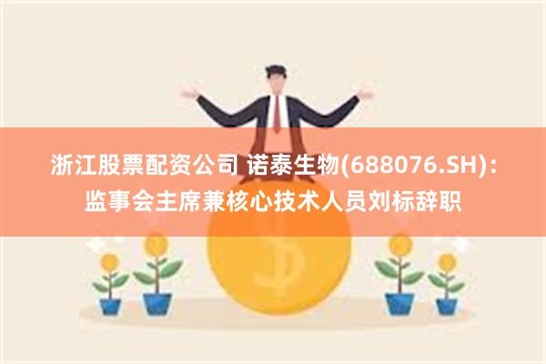 浙江股票配资公司 诺泰生物(688076.SH)：监事会主席兼核心技术人员刘标辞职