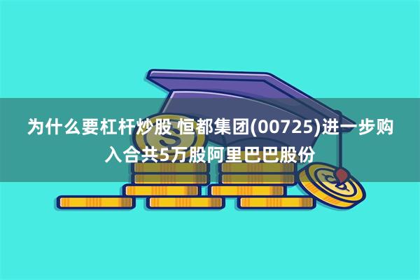 为什么要杠杆炒股 恒都集团(00725)进一步购入合共5万股阿里巴巴股份